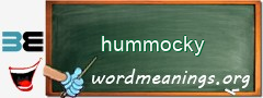 WordMeaning blackboard for hummocky